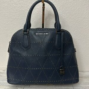 Michael Kors Adele Studded Leather Dome Bag